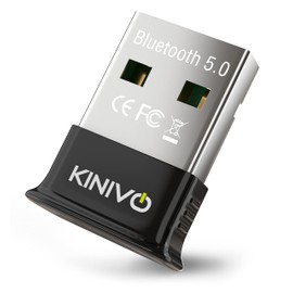 Kinivo USB Bluetooth Adapter for PC BTD500 (BT 5.0, Wireless Dongle Receiver for Windows 11/10/8.1/8, Raspberry Pi, Ubuntu) - Compatible with Laptops, Headsets, Speaker, Mouse, Keyboard, Printers