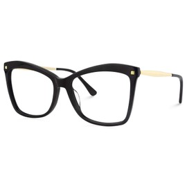 VOOGLAM Butterfly Blue Light Blocking Glasses for Women Anti UV Eyestrain Dry Eyes Computer Phone Eyewear Black Libby FP0044-02