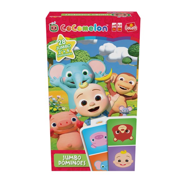 Goliath CoComelon Jumbo Dominoes - 28 Jumbo 2" x 4" Dominoes Featuring CoComelon Characters - Ages 3 and Up, 2-4 Players