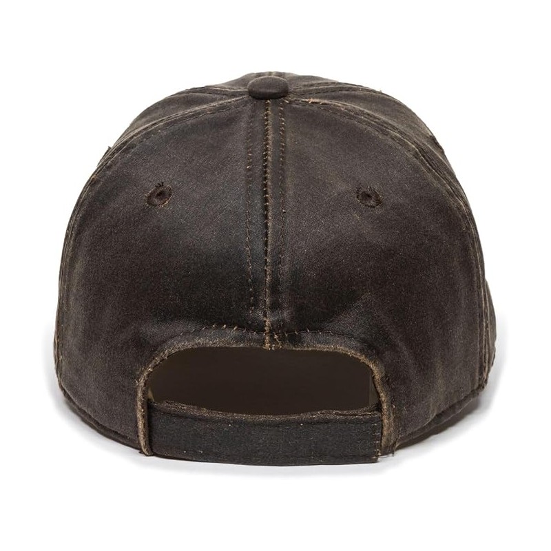Outdoor Cap Adjustable Closure Bonefish Weathered Cotton Cap, Dark Brown