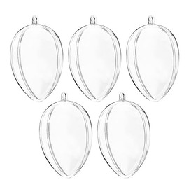 Ideen mit Herz Acrylic Eggs | Easter Decoration | Gift Packaging | Fillable | DIY | Creative Idea for Easter | Decorative Easter Shrub | Gift Easter | Transparent | 6 cm, Diameter 4 cm | Pack of 5