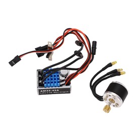 ASHATA MN128 RC Crawler Car Brushless Motor ESC Set Easy Upgrade Strong Torsion Output Perfect for RC Racing Enthusiasts with Storage Box
