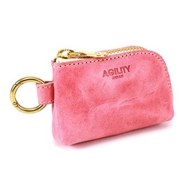 Agility affa "Ams" Key Pouch, Key Case, Smart Key, Stylish, Cute, Mini Pouch, Carabiner, Pink