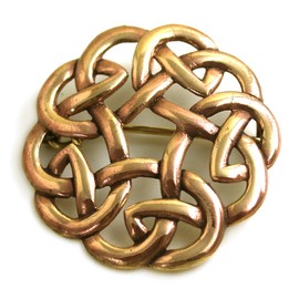 LynnAround Bronze Gold Filigree Brooches, Clothes Fasteners - Cloak, Shawl, Scarf Pin, Celtic Irish Norse Vintage Jewelry