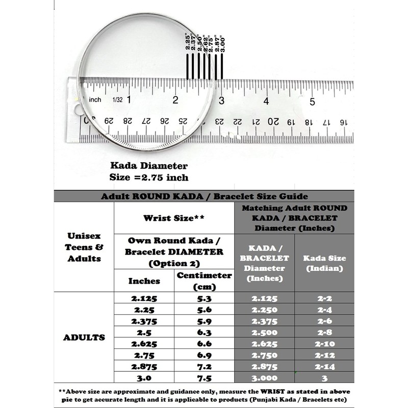 925 Sterling Silver Punjabi/Sikh Designer Men Kada #18 (Silver, 3.0