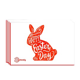 Creatorally ABS Plastic Plate, Laser Blanks for Engraving 30 x 20 cm 1.3 mm, Laser Engraving Material 4 Pieces for Name Plate Front Door, Engraving Plate for DIY Sign Craft Cutting (Red on White)