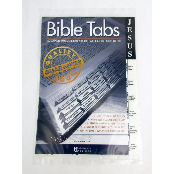 Bob Sieman Jesus Bible Tabs Designs Kit Black Edge Template