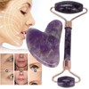 Portable Face Roller Massager Facial Beauty Roller Heart Shaped Gua