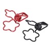 100pcs Binder Clips Black Red Cute Cartoon Flower Shape Metal