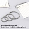 SWZHAI Large Binder Rings Assorted Sizes(1,1.5,2 inch), Book Rings 50pc,