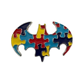 Bat wings ASD Autism awareness lapel pin badge brooch