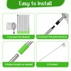 BURMONG 6.6 FT Fruit Picker Tool with Stainless Steel Pole
