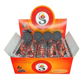 Charcoal Tablets for Incense – Quick Light Coal Tablets – Charcoal Disks – 40 mm Coal Rolls – Coal Briquettes – Slow Burn - Instant Lighting [100]