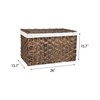 MOORLITER Storage Basket with Lid, 27.7 Gallon (105L) Wicker Storage