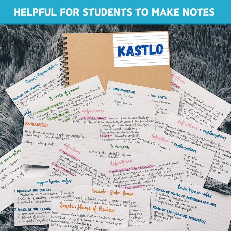 Index White Blank Flash Cards for Revision 150 pcs (7.5x12.5cm)