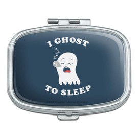 I Ghost to Sleep Goes Funny Humor Rectangle Pill Case Trinket Gift Box