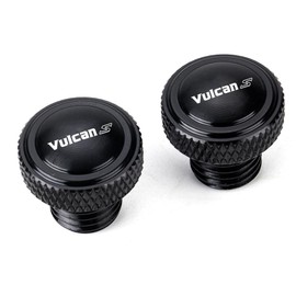 MOWOK Fit for Kawasaki Vulcan S 650 VN650 VulcanS 2015-2022 2023 2024 2025 M10*1.25 Motorcycle Accessories CNC Rear View Side Mirror Hole Plug Screw Caps (Black)