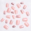 24 Pcs Square Shaped Press on Nails Extra Short Length