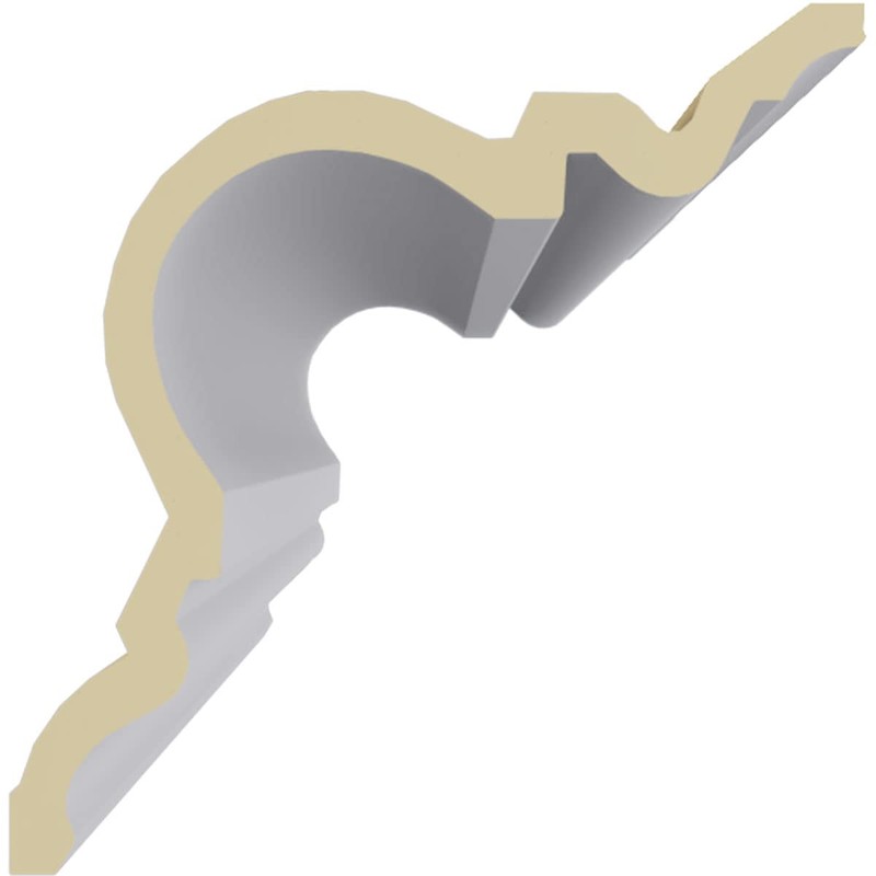 Ekena Millwork SAMPLE-MLD07X07X09DE Devon Cove Crown Moulding Samples, White