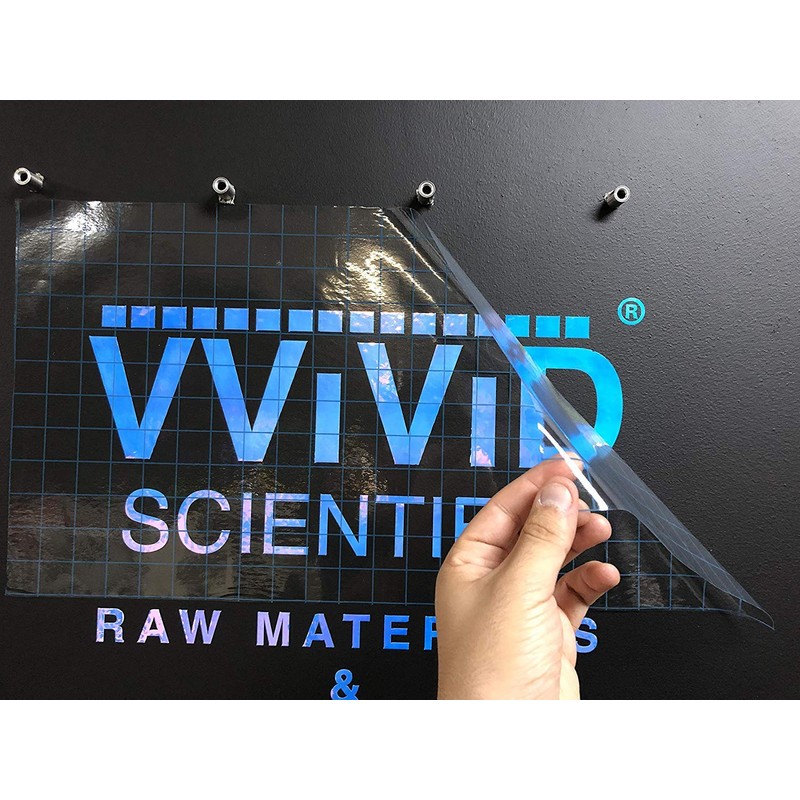 VViViD Transparent Medium Tack Vinyl Transfer Roll w/Grid for Signage,
