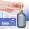 Haturi Bathroom Accessories Set, 4 Pcs Blue Glass Bathroom Accessories
