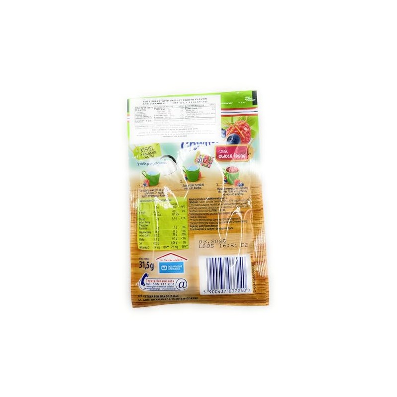 Dr Oetker Slodka Chwila Kisiel Forest Fruit 5-pack 5x31.5g/5x1.1oz Eastern