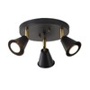 SEEBLEN 3-Light Industrial Directional Track Lighting, Adjustable Round Ceiling Spotlight,
