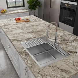 YENHOME 17.7"X200" Brown Marble Contact Paper Marble Wallpaper Peel and Stick Countertops Waterproof Wallpaper Matte Marble Contact Paper for Countertops Contact Paper Self Adhesive Marble Wallpaper