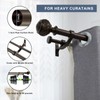 Double Curtain Rod, 1 inch Window Telescoping Drapery Double Rod