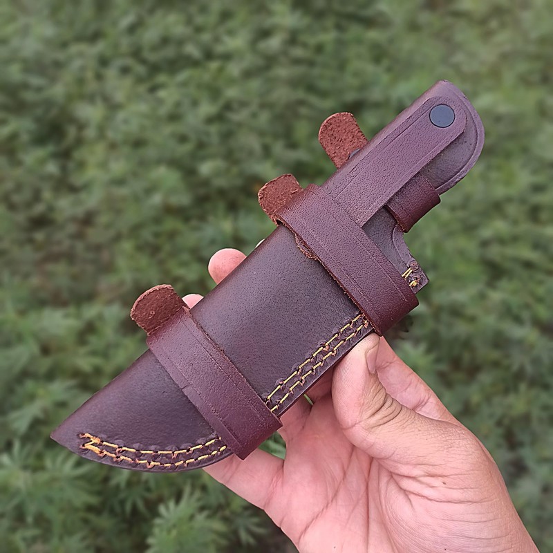 Leather Knife Sheath for Belt,Top Grain Knife Holster, 8 in