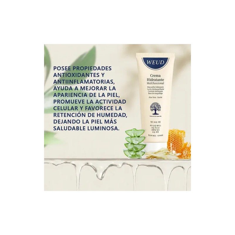 6 En 1 Crema Facial Corporal, Weud Aloe Karité Multiuso