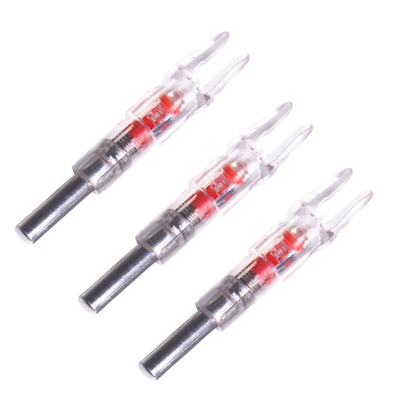 3PCS Lighted Arrow Nocks PC LED Lighted Archery Hunting Shooting