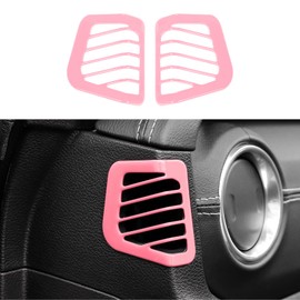 SQQP Dashboard Side Air Conditioning Vent Trim Cover Fit for 2018-2023 Jeep Wrangler JL JLU & Jeep Gladiator JT(Pink)