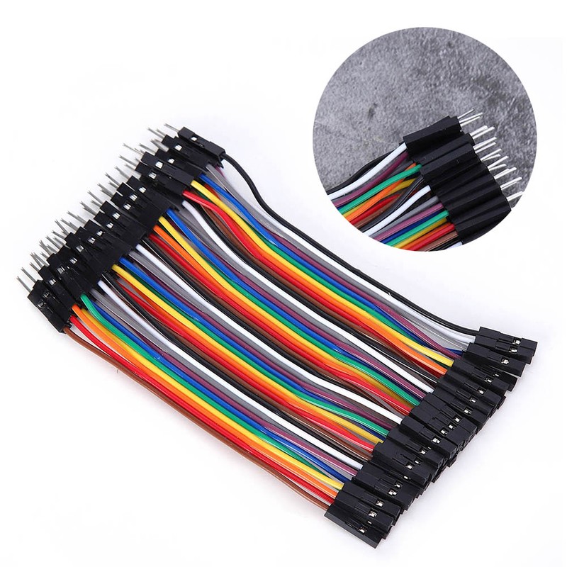 10Pcs Jump Wire Plastic Male to Female Connecting Cable for