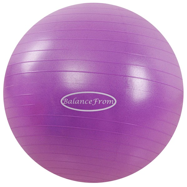 BalanceFrom Anti-Burst and Slip Resistant Exercise Ball (Purple)
