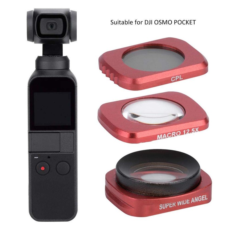 Kameraobjektivfilter Pocket,VBESTLIFE12.5X Makro-CPL-Filter 3 Stück,Geeignet für OSMO Pocket.