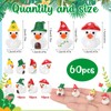 GGSTDDUP 60pcs Mushroom Resin Ducks, Tiny Mushroom Ducks Figurines