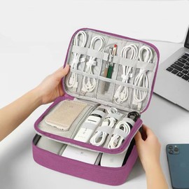 LTLSZRN Cable Organiser Bag, Cable Organiser Travel, Travel Electronic Bag, Electronics Accessories Organiser, Cable Bag Organiser, Charging Cable Organiser, Travel Organiser, Charging Cable Bag (3