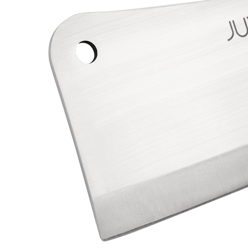 Juvale Meat Cleaver - 8-Inch Stainless Steel Blade, Wood Handle