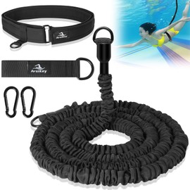 Swimming Belt for Pool 2.5-7.5 m Swimming Trainer with Webbing and Adjustable Belt Increases Strength and Endurance Swimming Belt Suitable for Any Swimming Pool Without Countercurrent System