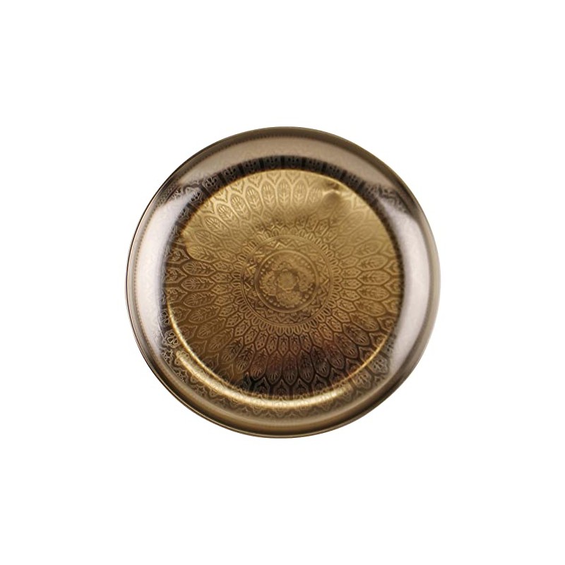 Silver Decorative Etched Large Iron Bowl