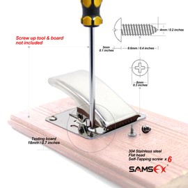 SAMSFX Fish Cleaning Board Tools Fillet Clamp w/Screws Deep-Jaw Fish Tail Clip Board for Scaling Table Bait (Fish Clamp)