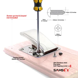 SAMSFX Fish Cleaning Board Tools Fillet Clamp w/Screws Deep-Jaw Fish Tail Clip Board for Scaling Table Bait (Fish Clamp)