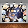 Reach Four The Stars Space Theme Children Birthday Background 4th