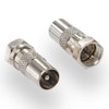 HB-Digital 2-Piece SAT Antenna Adapter Set – Antenna Plug (Male)
