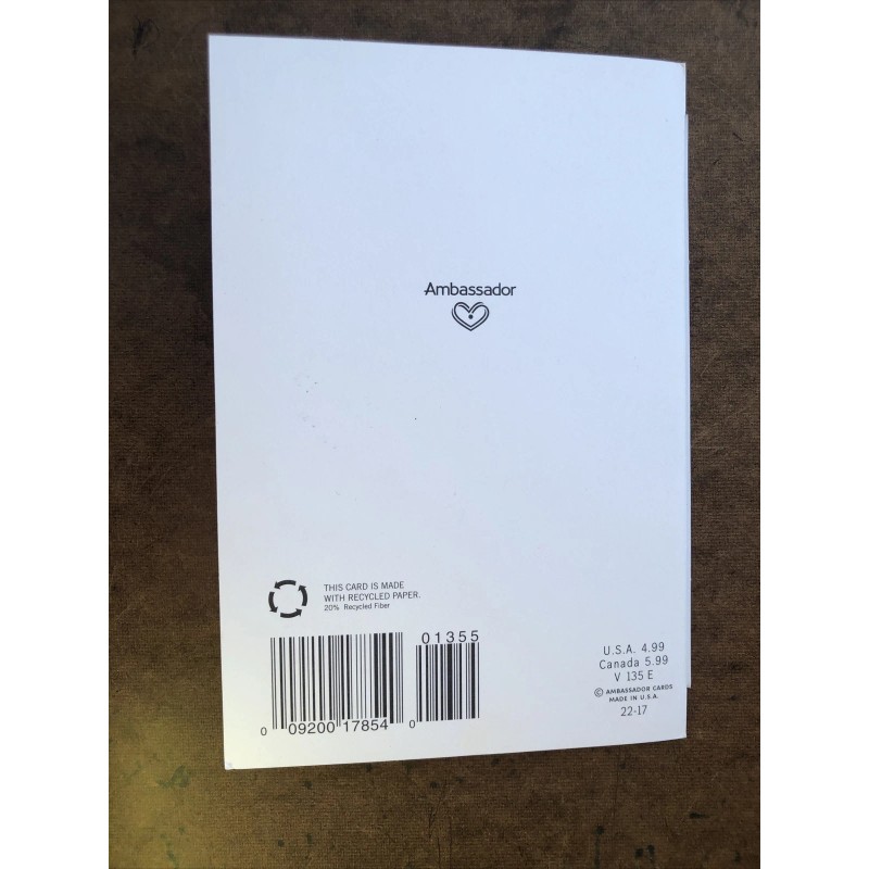 Valentine’s Day Greeting Card “For My Husband With Love” New