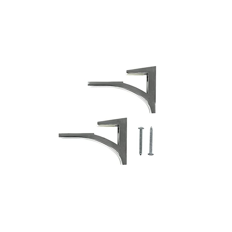 CRL Chrome - Aluminum Glass Shelf Bracket for 3/8 to