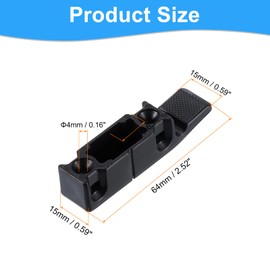 uxcell 5 PCS Plastic Fitting Furniture Panel, Push-On Clips Corner Buckle with Screws for Cabinet Roman Column Connection