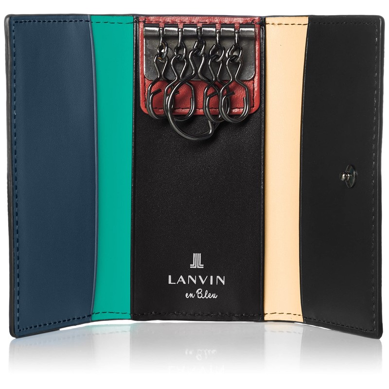 Lanvin On Blue LVB Stamper Accessory Key Case, black