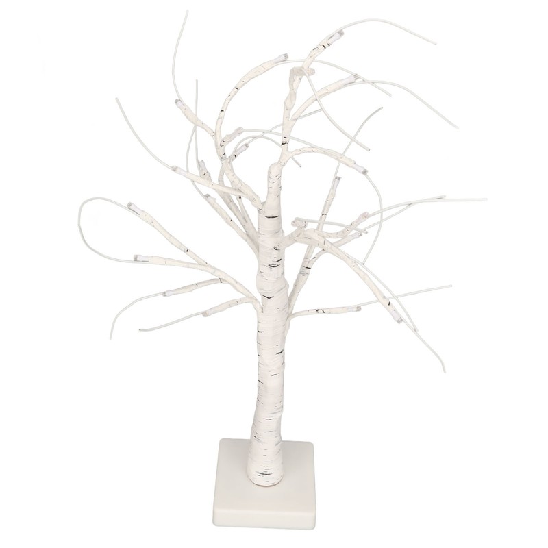 Lighted Birch Tree Adjustable Branches Stable Bottom Birch Tree with